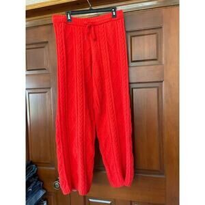 PJ SALVAGE UBER SOFT FLEECE BRAIDED PULL ON LOUNGE PANT LARGE
